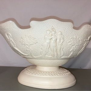 VINTAGE ALEXANDER BACKER PEDESTAL BOWL 7” Tall 13” Wide
